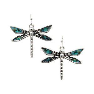 Abalone Dragonfly Fashion Hanging Earrings